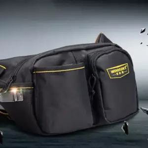 투포켓 공구 가방 다용도 더블 작업용 허리 공구 가방 휴대용 벨트 수납 지퍼 물병