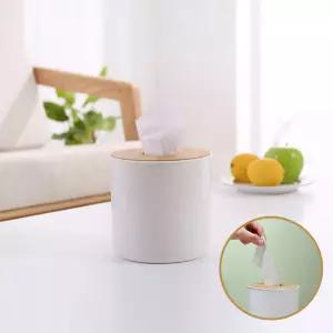 [모두쇼핑]원목 우드 원형 티슈 휴지 커버 케이스 홀더 M10864 각티슈케이스 두루마리휴지케이스 휴지케이