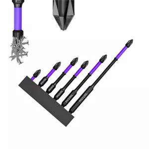 드릴비트 6종 세트 자석 십자 비트 기리 전동 임팩 드릴 육각 드라이버 미끄럼 방지