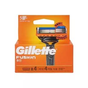 질레트 퓨전 매뉴얼 면도날 4입
