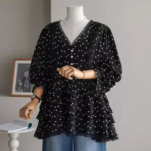 (안나앤플러스) 라닌 프릴 블라우스 세트[셔츠EFG66] 빅사이즈