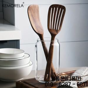 2PCS 나무 일본 주걱 조리기구 비 스틱 요리 숟가락 고온 방지 가정용 베이킹 세트