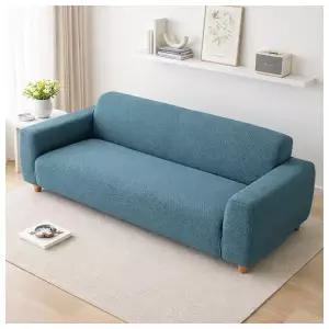 모던체인지 3인용 소파커버 패브릭 올커버 고탄력 신축 밴딩 고정폼포함 블루