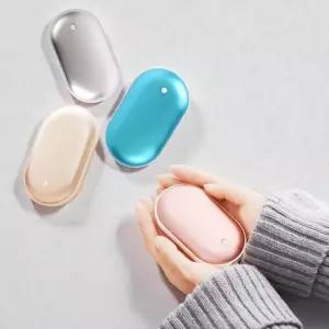 조약돌 디자인 USB 충전식 손난로 5200mAh 보조배터리