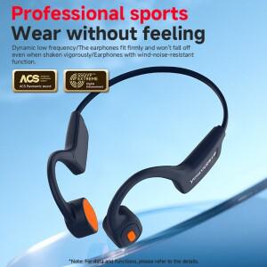 골전도 헤드폰, 오픈형 블루투스 스포츠 러닝, 사이클링, 하이킹용 방수 방땀 이어폰, 7D