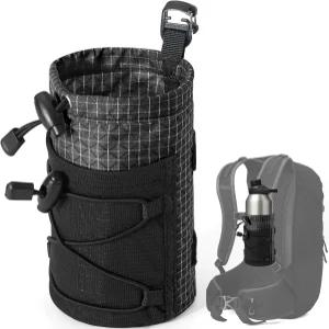 후크 버클이 달린 물병 홀더 파우치 배낭 메시 백 캐리어가 하이킹 달리기 여행 야외 액세서리 및 부착물을