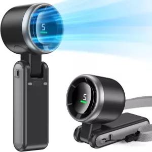 피모지 접이식 휴대용 선풍기 고속 충전식 10000mAh 미니 터보 디지털 디스플레이 5단 속도 조절 가능한