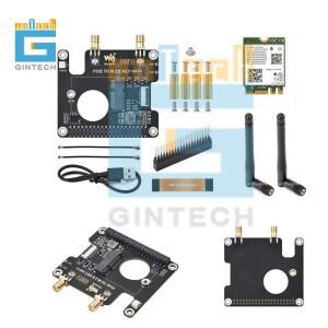 라즈베리 파이 5 PCIe to M.2 E 키 HAT, 16핀 NGFF 무선 NIC용, USB 블루투스 연결 지원,