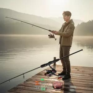 민물 바다 겸용 카본 낚싯대 스피닝릴 풀세트 입문용 올인원 채비