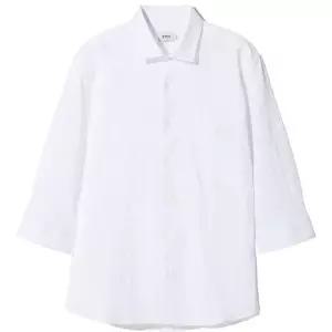 [하프클럽/에스티코]시어서커 7부 브리즈 셔츠_화이트 (클래식핏) SDSWB16CSW