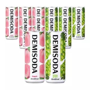 데미소다 250ml 복숭아 + 청포도 혼합 12입