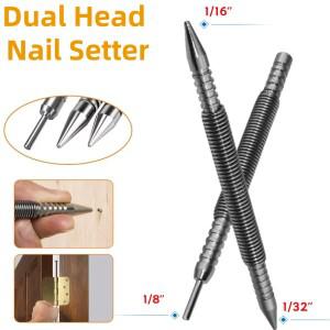 1/2개세트 스프링 센터 펀치 해머드릴리스 네일 세트 홀 마킹 금속 목공 드릴 비트 제거 도구