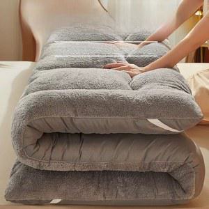 두꺼운 양털 벨벳 매트리스 소프트 패드 가정용 따뜻한 학생 기숙사 침구 매트 겨울 이불 비방수 압축 포장