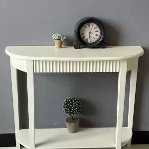 거실콘솔 슬림 엔틱 현관 상아 모으다 테이블 사이드 유럽풍가구 콘솔장