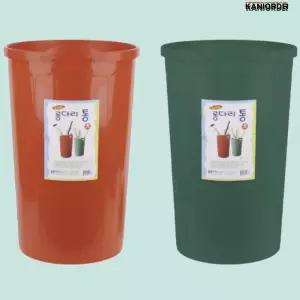 대형 플라스틱 통 창고 청소용품 비품 정리 원형 긴 바게스 1p