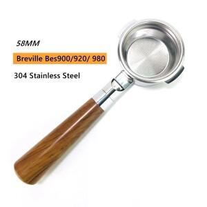 브레빌 듀얼 보일러 오라클(BES980) 오라클 터치 및 BES058NP용 58mm 스테인리스 스틸 바텀리스 네이키드