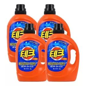 테크 베이킹소다+구연산 액체세제 드럼용 3L X 4개