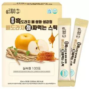 고철남헬스케어 발효 흑도라지 배 쌍화 생강청 짜먹는 실속형 스틱 10ml 100개