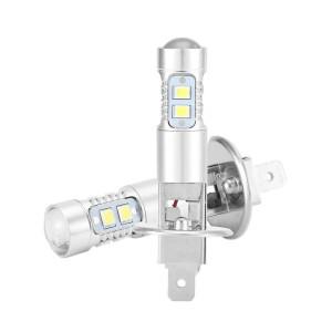 2Pcs H1 LED 자동차 헤드 라이트 2000Lm 12V 24V 100W 6000K 흰색 높은 낮은 빔 안개 램프 전구 슈퍼 밝은
