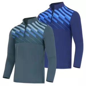 꽃중년 봄 여름 작업복 상의 긴팔 티셔츠 반집업 스판 기능성 아이스 냉감 쿨 쿨론 쿨링