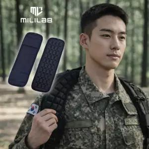 군대 어깨보호대 검정 쿠션 어깨 패드 군인 군장 행군 훈련소 필수품