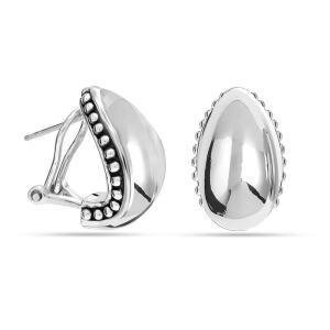 LeCalla 925 스털링 실버 오메가 백 스터드 귀걸이 여성용 | 클래식 피어싱 클로저 그녀, 아내 또는 여자