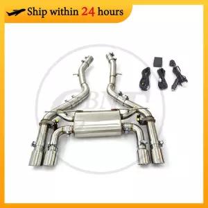 CBNT M2 컴페티션 밸브트로닉 액슬백 머플러 BMW S55 M2C F87 M3 F80 M4 F82용 SS304 배기 시스템 리모컨