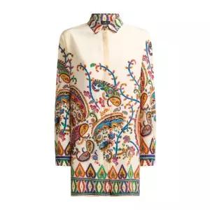 플로럴 페이즐리 실크 셔츠 WRIA0103 AKG20X0800