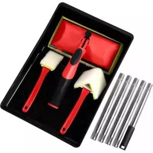 아비자흐 7인치 페인트 패드 어플리케이터 바닥재 코너 브러시 가구 엣지 플러스 있는 세트 및 기둥 연장