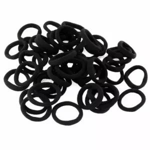 검정 무매듭 머리끈 헤어스크런치 리본핀 곱창밴드