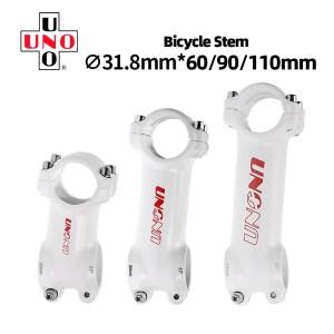 호환 UNO 화이트 자전거 스템 라이저 7도 31.8mm MTB 파워 바이크 테이블 60/90/110mm 로드 다운 알루미늄