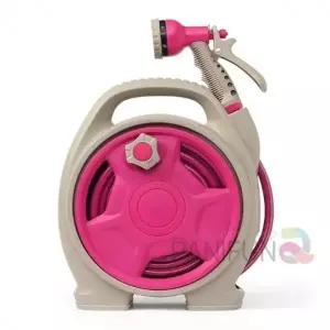 ( )13.5M 호스릴 핑크 베란다청소건 호스분사기 정원호스 릴호스 정원호수