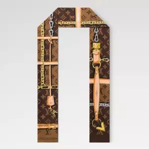 [국내백화점] 루이비통 모노그램 컨피덴셜 방도 여성 스카프 브라운 M78655