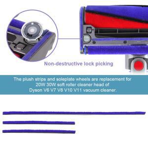 다이슨 청소기 교체용 플러시 스트립, 클리너 헤드 스트립, 호환 모델-V6, V7, V8, V10, V11, DC58, DC59,