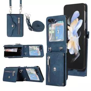 Asuwish 갤럭시 Z 플립 7 LLFQKBXK US 용 폰 케이스 블루