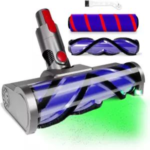 다이슨 V7/V8/V10/V11/V15/SV10/SV11/SV12/SV14/SV22(슬림용 제외)용 업그레이드된 2 브러시 진공 헤드 LED