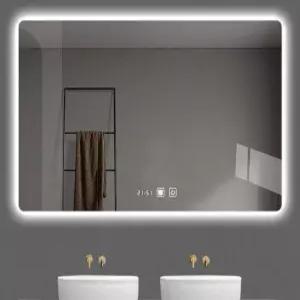 욕실 세면대 거울 벽걸이 화장실 LED 사각 미러 조명