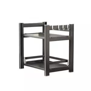 밥솥슬라이딩선반 레일 전자레인지 철제 주방다이  밥솥장 오븐장 수납장 건메탈그레이