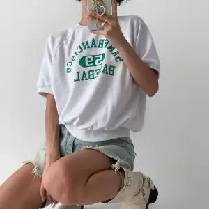 여자 나그랑 배색 레터링 반팔맨투맨 개강룩 티셔츠