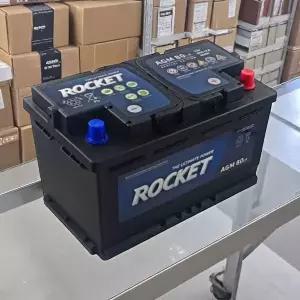 로케트 자동차배터리 AGM80 교환 차량용 밧데리
