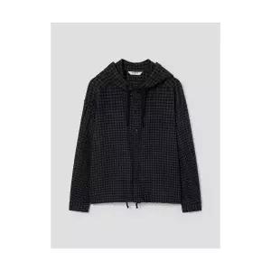 매장정품 에잇세컨즈 8SECONDS 울블렌드 미니체크 후드 셔켓 블랙 455139CQ25 676702