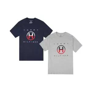 타미힐피거 크루넥 H로고 프린트 남성 반팔 티셔츠 09T4162