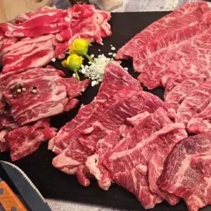 살치 갈비 부채 우삼겹 세트 1KG 수입소고기세트 소고기구이세트 소고기모듬세트