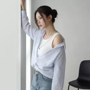 [피핀] 체인 나시 꼬임셔츠 세트 #49907