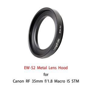 EW-52 금속 나사 렌즈 후드 캐논 RF 35mm f1.8 매크로 IS STM용 세 번째 부분 교체 카메라 액세서리