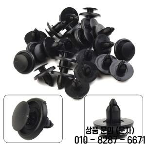 30Pcs 자동 패스너 리벳 클립 7mm 직경 구멍 검정색 플라스틱 도어 펜더 범퍼 핀 부품