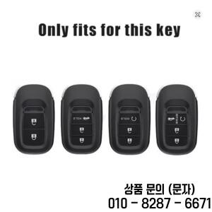 혼다 호환 2022 어코드 시빅 HR V 파일럿 스포츠 SI EX 용 아연 합금+ 가죽 자동차 키 케이스 커버 쉘 액세