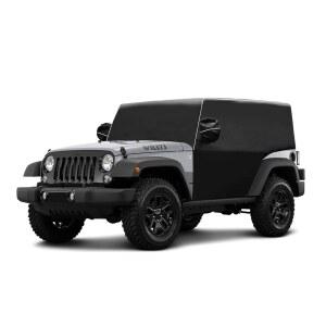 2007-2024 지프 랭글러 JK & JL 2도어와 호환되는 캡 커버 방풍 선글라스 커버, 6겹 보호 하프 커버 햇빛, 자외선, 비, 바람, 눈, 스크래치 방지 기능 제공