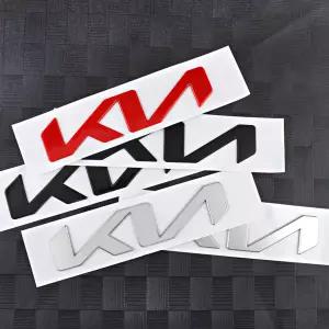 자동차휠캡 1PC 3D KN ABS 배지 자동차 앞 후드 로고 스티커 신형 기아 테일 트렁크 리어 엠블럼 데칼 스타