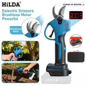충전식 전동 함석가위 힐다 전지가위 브러시리스 무선 정원 도구 LCD 디스플레이 포함 가꾸기 나무 가지치